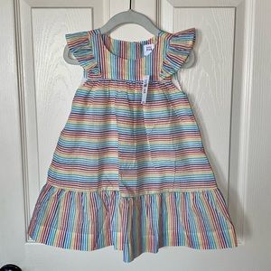 Gap Rainbow Striped Ruffle Dress - NEW!🌈